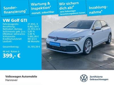 Pure white Gebraucht 2023 VW Golf VIII GTI Limousine | 31.950 € (Fairer Preis)