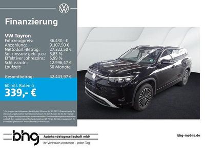 Gebraucht VW Tayron 150 PS (110 kW) 2025 Grenadillschwarz metallic SUV