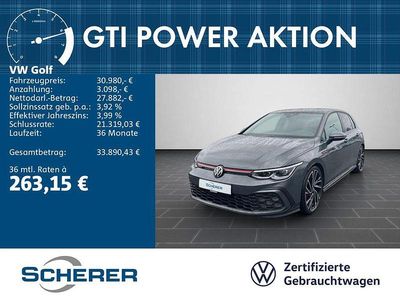 Gebraucht VW Golf VIII GTI 245 PS (180 kW) 2023 Delfingrau metallic (metallic) Limousine