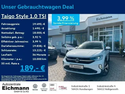 Gebraucht VW Taigo Style 110 PS (80 kW) 2022 Weiß SUV