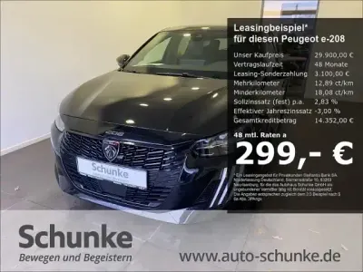 Gebraucht Peugeot e-208 GT 100 kW (136 PS) 2025 Schwarz Kleinwagen