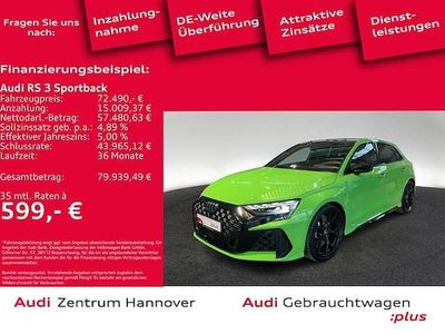 Kyalamigrün Gebraucht 2025 Audi RS3 Sportback Ambiente Kleinwagen | 68.490 € (Etwas zu teuer)