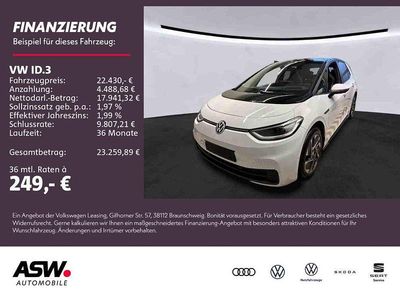 Gletscherweiß metallic Gebraucht 2022 VW ID.3 Pro Performance Kleinwagen | 22.430 € (Etwas zu teuer)