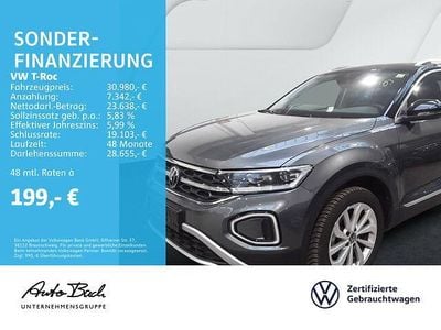 Gebraucht VW T-Roc Style 150 PS (110 kW) 2024 Grau (indiumgrau metallic schwarz) SUV