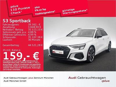 Gletscherweiß metallic Gebraucht 2024 Audi S3 Ambiente Limousine | 39.362 € (Guter Preis)