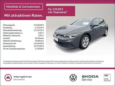 Gebraucht VW Golf VIII Life 131 PS (96 kW) 2023 Grau Limousine