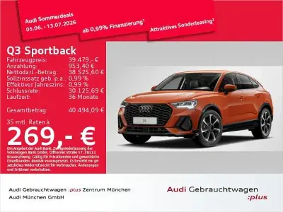 Gebraucht Audi Q3 Sportback Ambiente 150 PS (110 kW) 2025 Pulsorange SUV