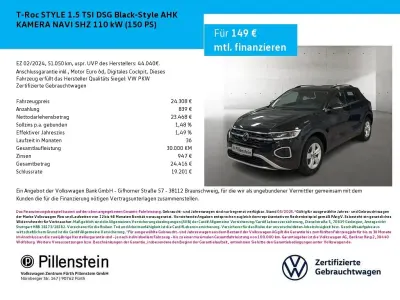 Gebraucht VW T-Roc Style 150 PS (110 kW) 2024 Schwarz SUV