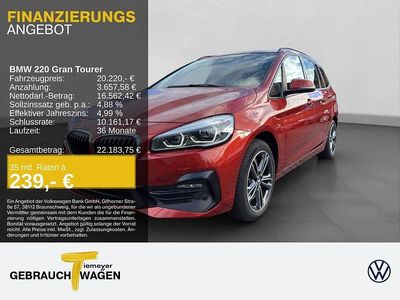 Gebraucht BMW 220 Gran Tourer Sport Line 190 PS (139 kW) 2020 Orange Van / Kleinbus
