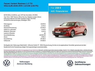 Gebraucht VW Passat Business 150 PS (110 kW) 2024 Rot Kombi