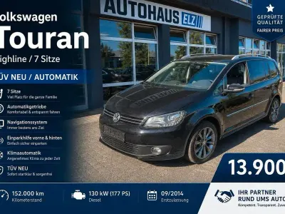Gebraucht VW Touran Highline 177 PS (130 kW) 2014 Schwarz Van / Kleinbus