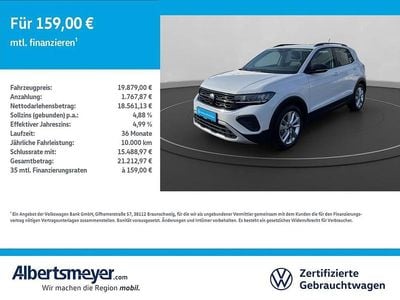 Gebraucht VW T-Cross Goal 95 PS (69 kW) 2025 Weiß SUV