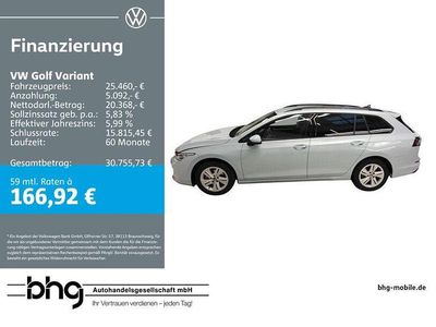 Gebraucht VW Golf VIII Life 150 PS (110 kW) 2025 Crystal ice blue metallic Kombi