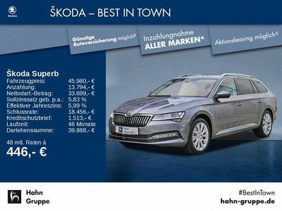 Gebraucht Skoda Superb Style 200 PS (147 kW) 2023 Graphitegrau metallic met. graphitegrau metallic met. Kombi