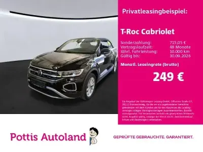 Gebraucht VW T-Roc Cabriolet Style 110 PS (80 kW) 2022 Schwarz Cabrio