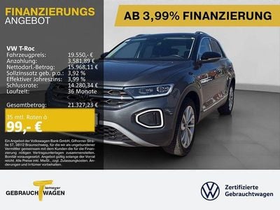 Gebraucht VW T-Roc Style 110 PS (80 kW) 2023 Grau SUV