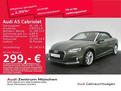 Używany Audi A5 Cabriolet Advanced 150 KM (110 kW) 2023 Zielony Kabriolet
