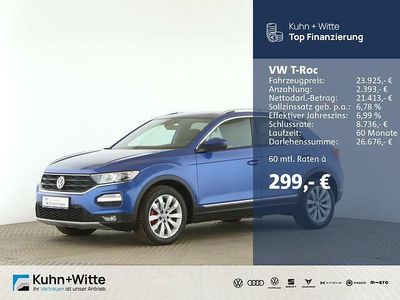 Second-hand VW T-Roc Sportline 190 CP (139 kW) 2018 Albastru SUV