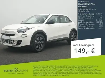 Neu Fiat 600 Business 101 PS (74 kW) 2026 Ice weiß SUV