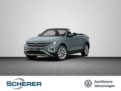 Gebraucht VW T-Roc Cabriolet Style 116 PS (85 kW) 2024 Petroleum blue metallic / schw Cabrio