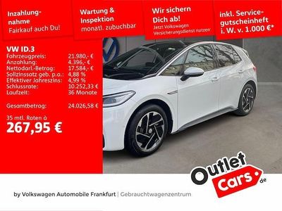 Gebraucht VW ID.3 Pro Performance 150 kW (204 PS) 2022 Weiß Kleinwagen