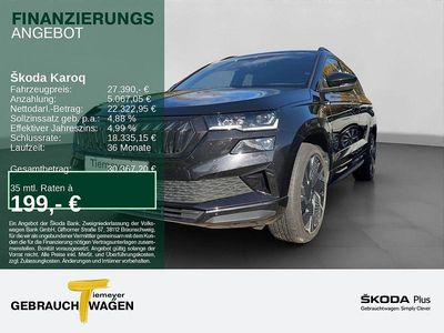 Gebraucht Skoda Karoq SportLine 150 PS (110 kW) 2022 Schwarz SUV
