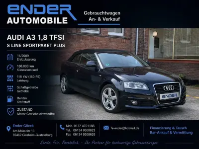 Gebraucht Audi A3 Cabriolet S-Line 160 PS (117 kW) 2009 Blau Cabrio