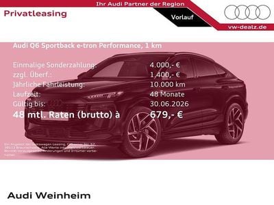 Neu Audi Q6 Sportback e-tron Performance 225 kW (306 PS) 2026 Schwarz SUV