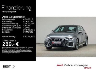Begagnad Audi S3 Design 310 HK (228 kW) 2024 Grå Sedan