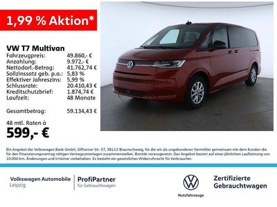 Gebraucht VW Multivan Life 150 PS (110 kW) 2024 Rot Van
