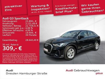 Gebraucht Audi Q3 Sportback Performance 150 PS (110 kW) 2023 Mythosschwarz metallic SUV