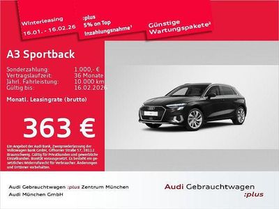 Mythosschwarz metallic Gebraucht 2024 Audi A3 Advanced Limousine | 36.991 € (Fairer Preis)
