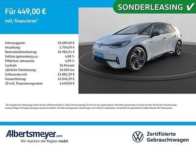 Gebraucht VW ID.3 GTX 210 kW (286 PS) 2024 Weiß Kleinwagen
