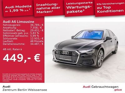 Mythosschwarz metallic Gebraucht 2021 Audi A6 Ambiente Limousine | 37.789 € (Fairer Preis)