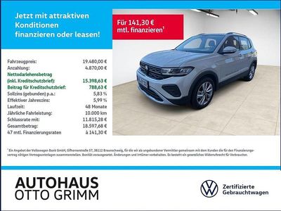Gebraucht VW T-Cross Life 95 PS (69 kW) 2024 Grau SUV