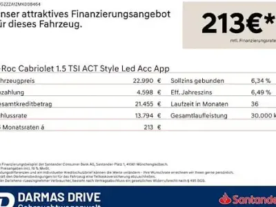 Gebraucht VW T-Roc Style 150 PS (110 kW) 2021 Schwarz SUV