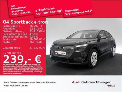 Gebraucht Audi Q4 Sportback e-tron Performance 125 kW (170 PS) 2023 Schwarz SUV