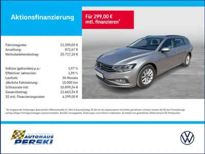 Gebraucht VW Passat Business 150 PS (110 kW) 2021 Silber Kombi