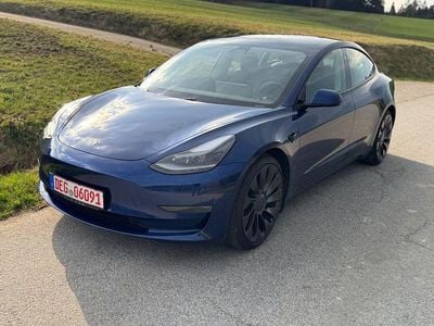 Gebraucht Tesla Model 3 Performance 377 kW (513 PS) 2020 Blau Limousine