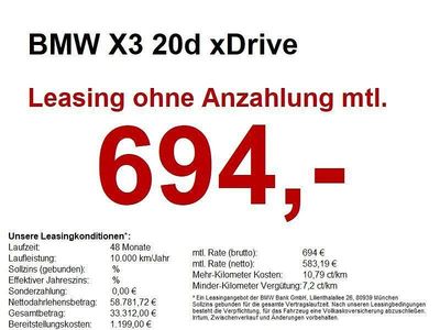 Weiß Neu 2025 BMW X3 Sport Line SUV | 58.539 € (Superpreis)