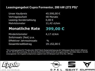Neu Cupra Formentor VZ 272 PS (200 kW) 2026 Schwarz SUV