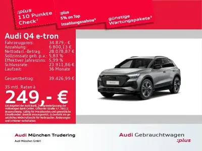 Gebraucht Audi Q4 e-tron Advanced Plus 150 kW (204 PS) 2023 Taifungrau metallic SUV