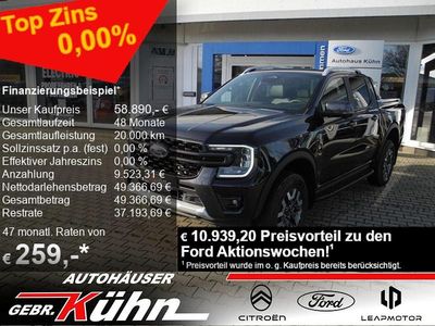 Schwarz Neu 2025 Ford Ranger Wildtrack Abholung | 58.890 € (Guter Preis)
