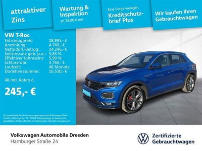 Gebraucht VW T-Roc Sportline 190 PS (139 kW) 2019 Blau SUV