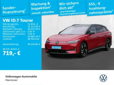 Brugt VW ID.7 GTX 250 kW (340 HK) 2025 Rød Stationcar