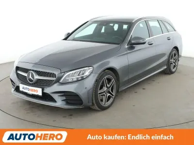 Gebraucht Mercedes C180 AMG line 156 PS (114 kW) 2018 Selenitgrau Kombi