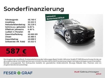 Mythosschwarz metallic Gebraucht 2024 Audi Q8 Sportback e-tron S-Line SUV | 48.740 € (Fairer Preis)