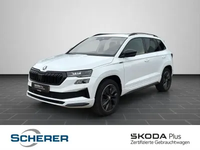 Gebraucht Skoda Karoq SportLine 150 PS (110 kW) 2023 Moonweiß perleffekt SUV