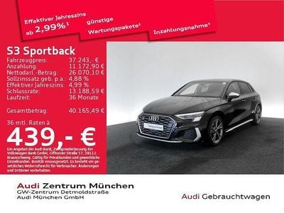 Gebraucht Audi S3 Ambiente 310 PS (228 kW) 2024 Mythosschwarz metallic Limousine