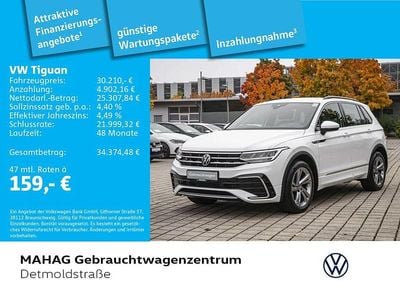 Pure white Gebraucht 2023 VW Tiguan R-line SUV | 30.210 € (Superpreis)